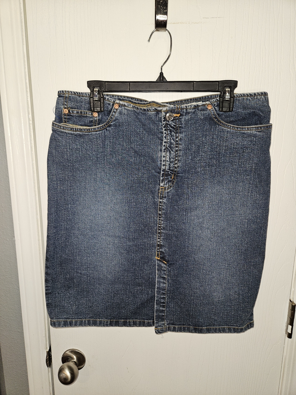 Old Navy Dark Blue Denim Pencil Skirt